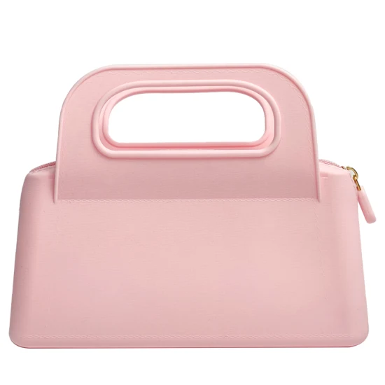 Petite pochette de maquillage pour femmes, sac cosmétique en Silicone à fermeture éclair pour dames